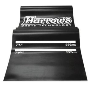 Harrows Professional Darts Mat | Heavy Duty Black Rubber