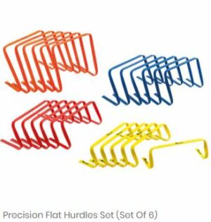Precision Flat Hurdles Set Assorted size 6" | 9" | 12" | 15" Colour (Set of 6)