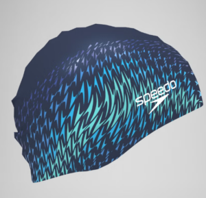 Speedo Silicone Printed Swimming Cap Navy/Peacoat Boom (Adults)